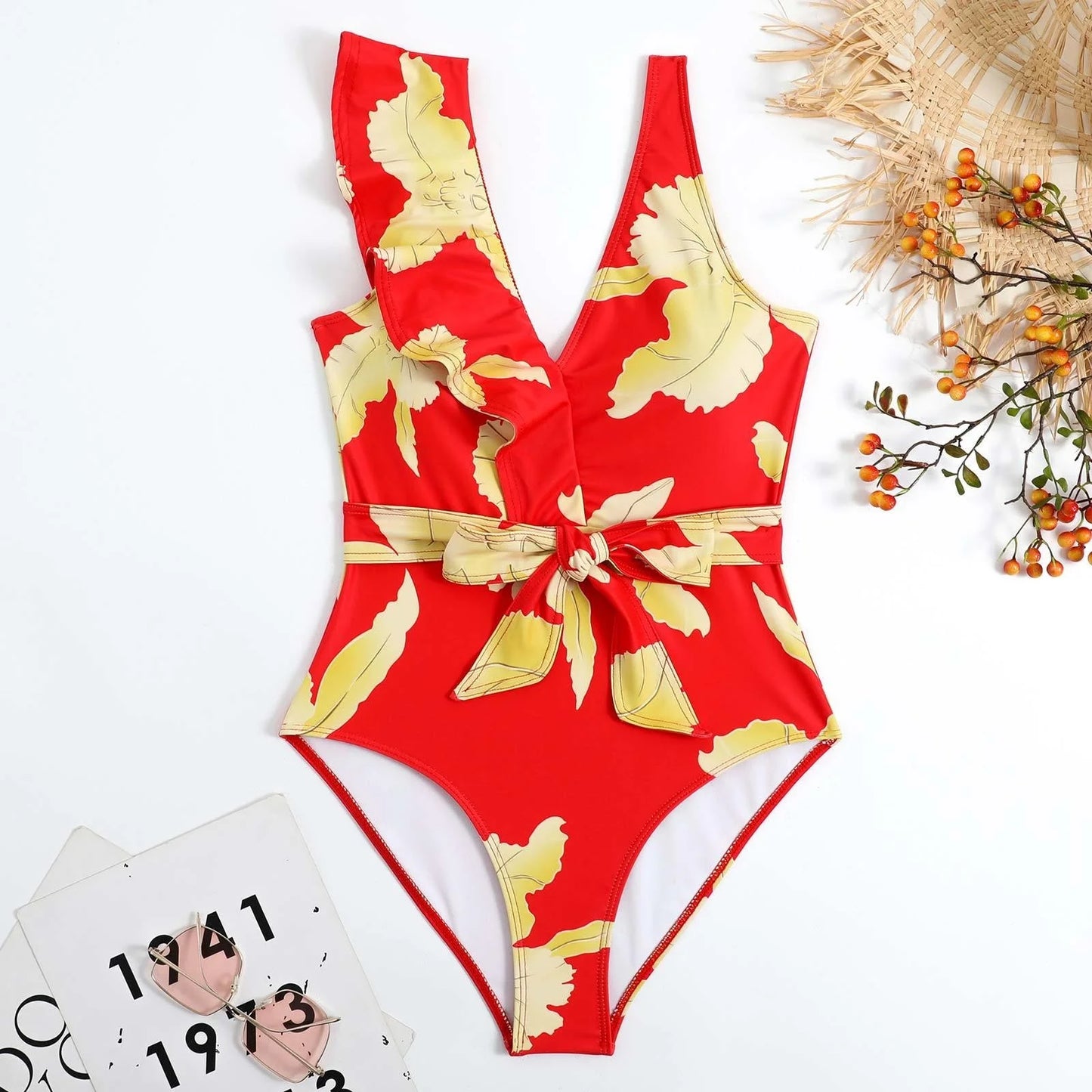 One Piece Summer Print Swimsuit