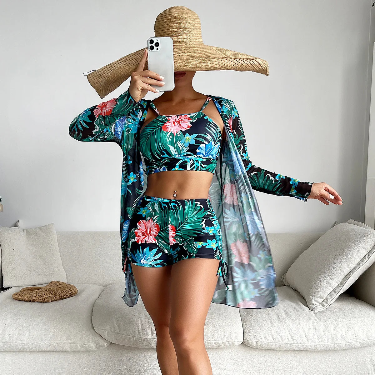 Push Up Beach Wear Three-Piece Bathing Suits