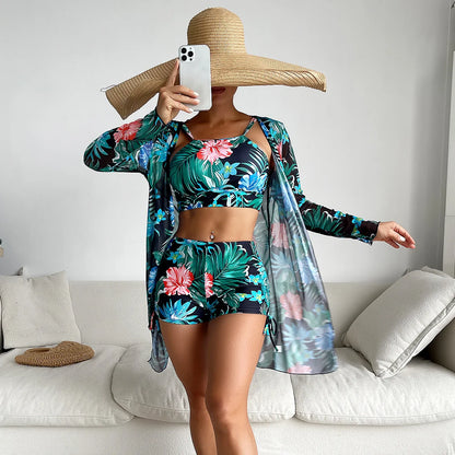 Push Up Beach Wear Three-Piece Bathing Suits