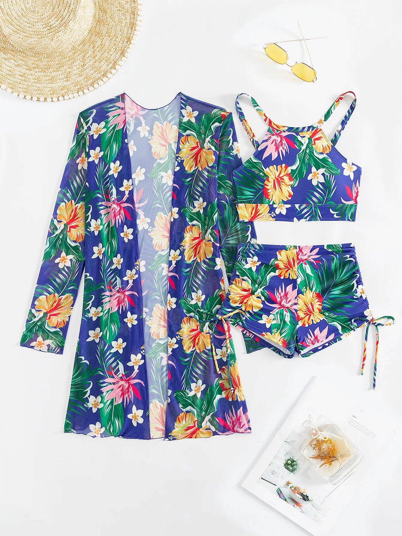 Push Up Beach Wear Three-Piece Bathing Suits