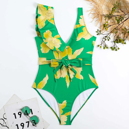 One Piece Summer Print Swimsuit
