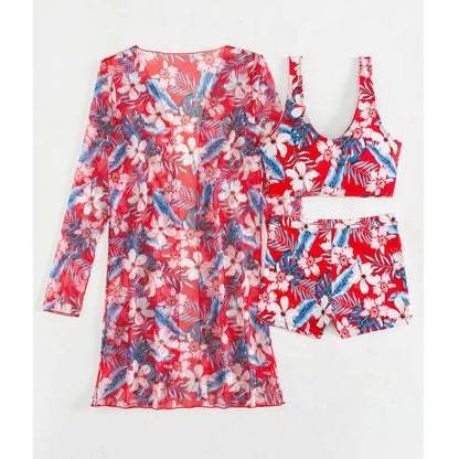 Push Up Floral Printed Swimsuit Set