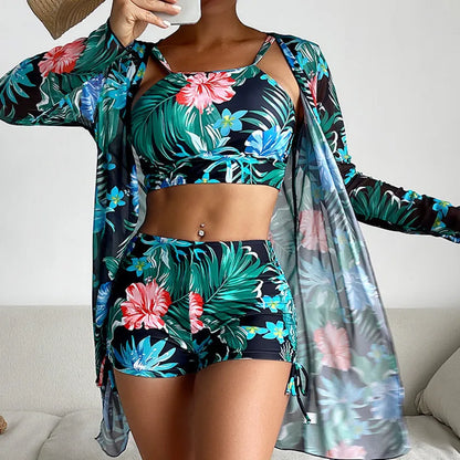 Push Up Beach Wear Three-Piece Bathing Suits
