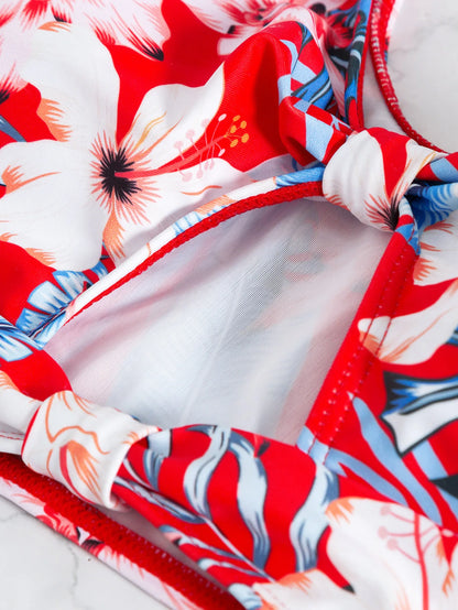 Push Up Floral Printed Swimsuit Set