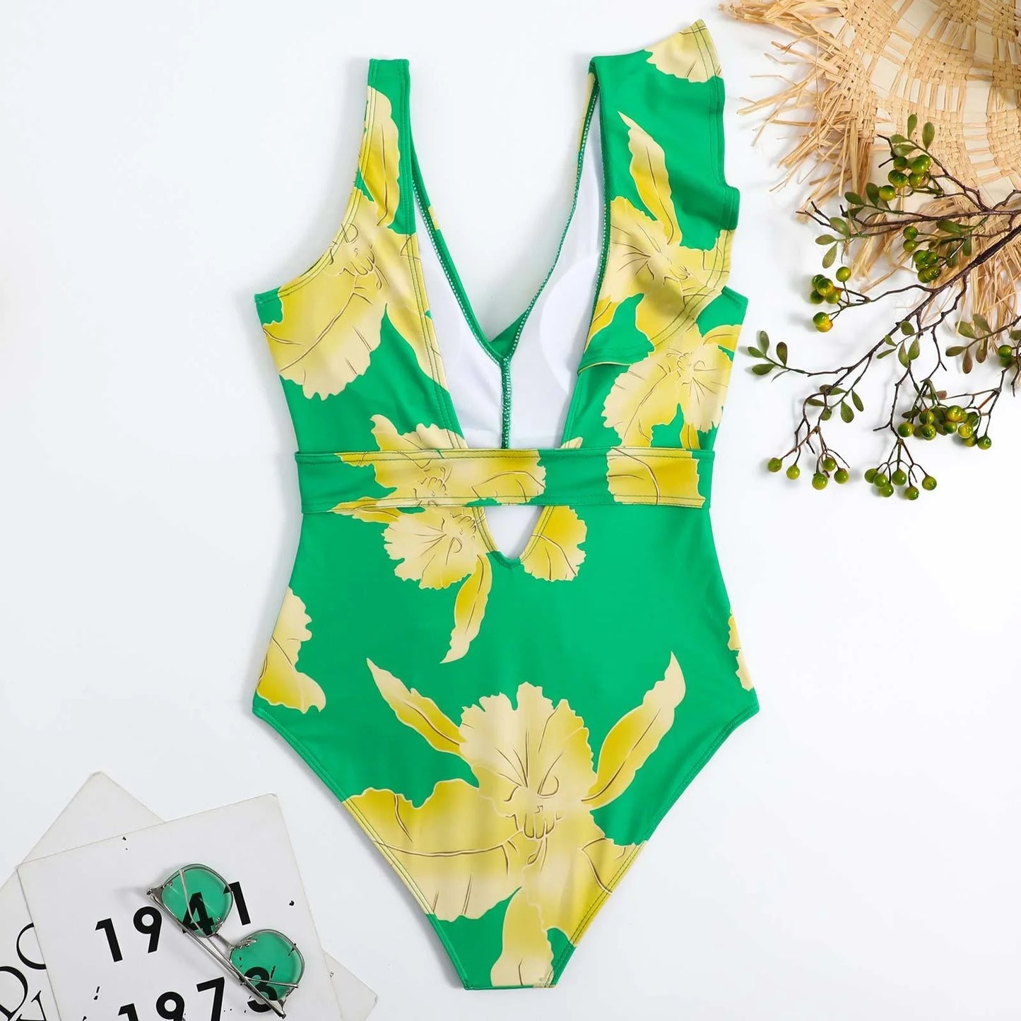 One Piece Summer Print Swimsuit