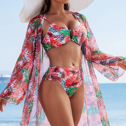 Women's Sexy Three-Piece Swimwear Beach Suit