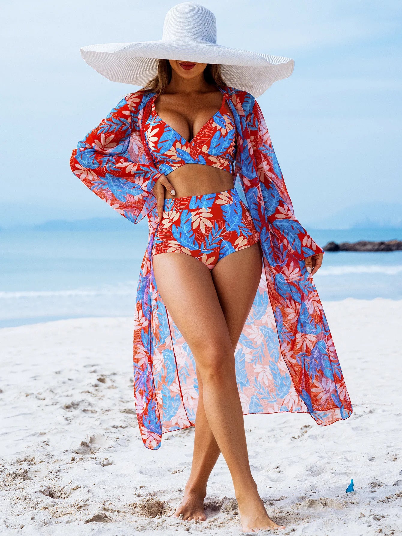 Women's Three-Piece Sexy Bikinis Swimsuits