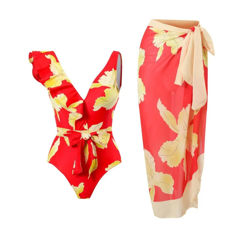 One Piece Summer Print Swimsuit