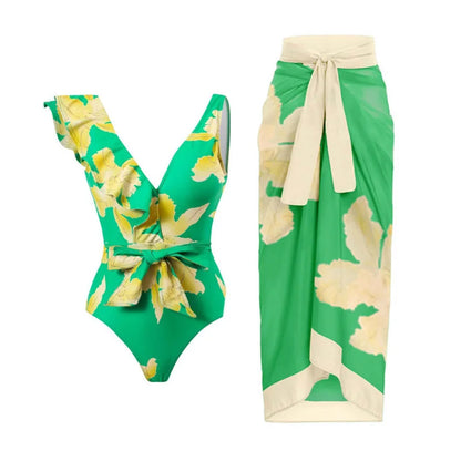 One Piece Summer Print Swimsuit