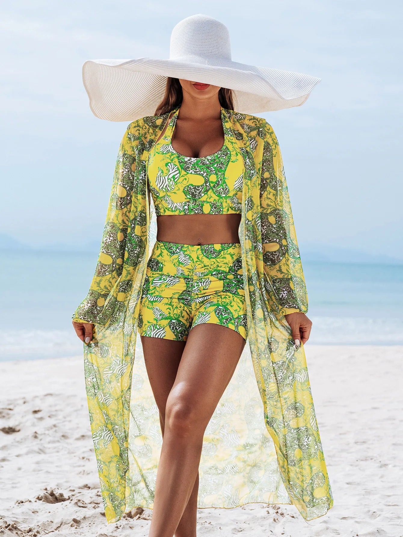 Push Up For Beach Wear Three-Piece Bathing Suit