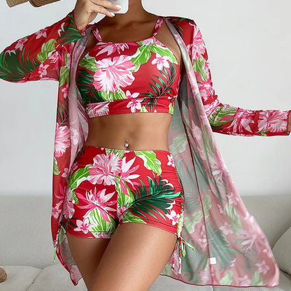 Push Up Beach Wear Three-Piece Bathing Suits
