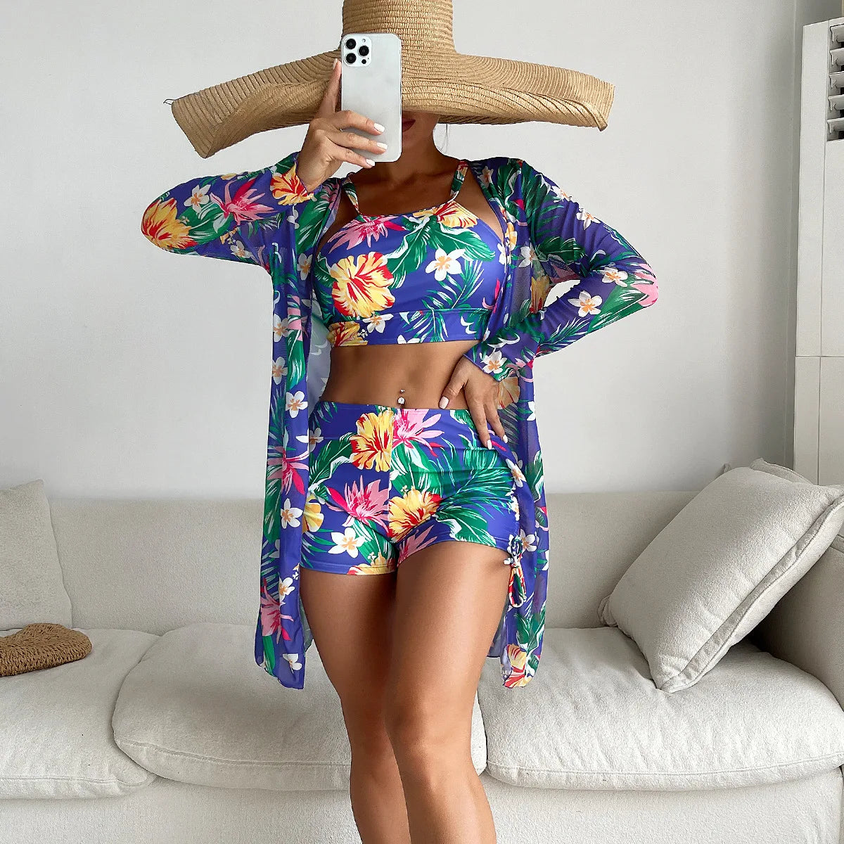 Push Up Beach Wear Three-Piece Bathing Suits