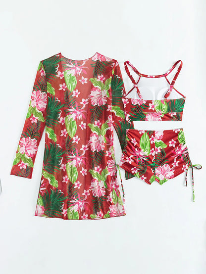 Push Up Beach Wear Three-Piece Bathing Suits