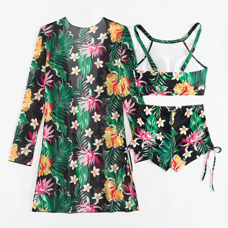 Push Up Beach Wear Three-Piece Bathing Suits