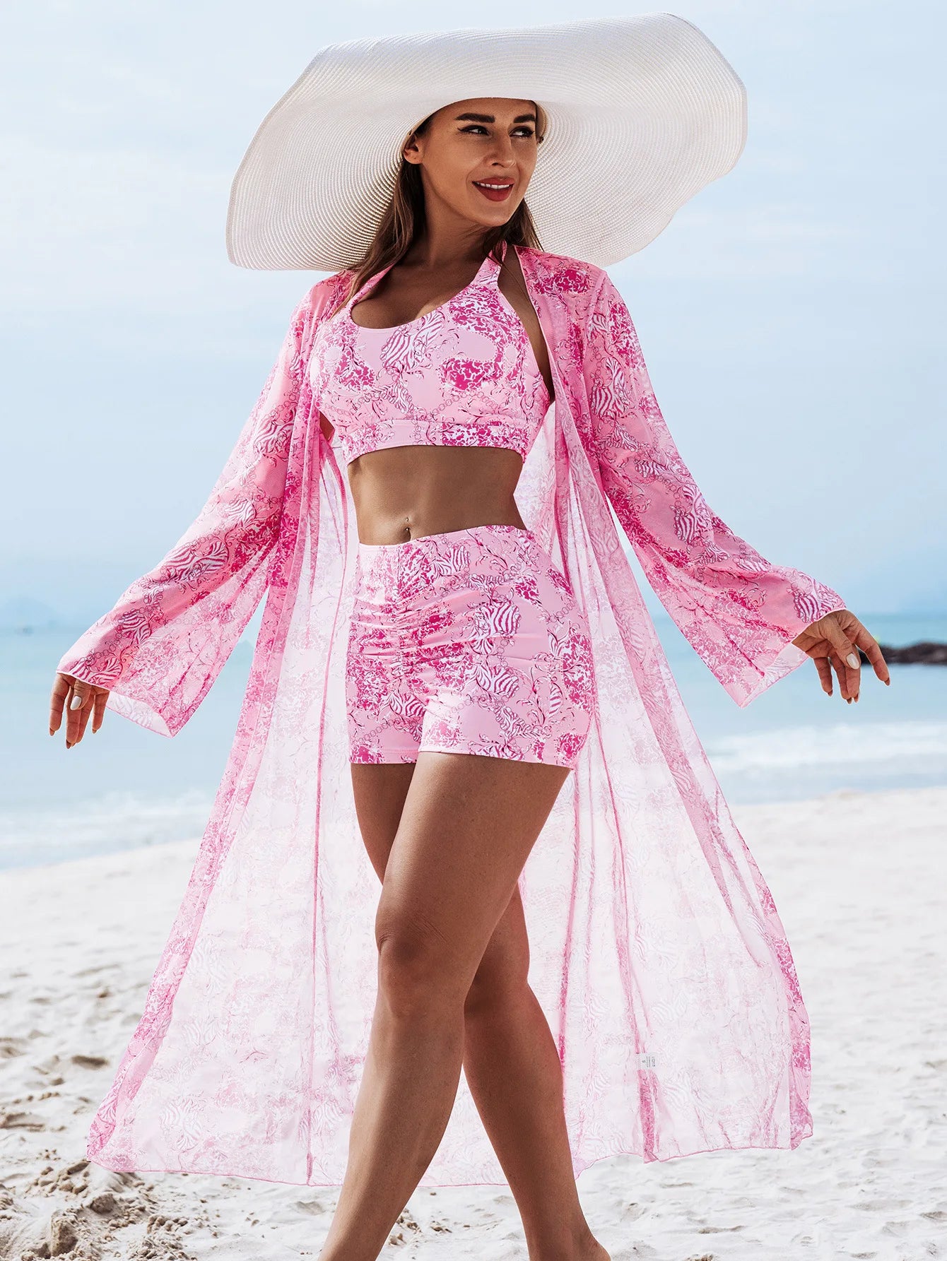 Women's Push Up Three-Piece Beach Suit