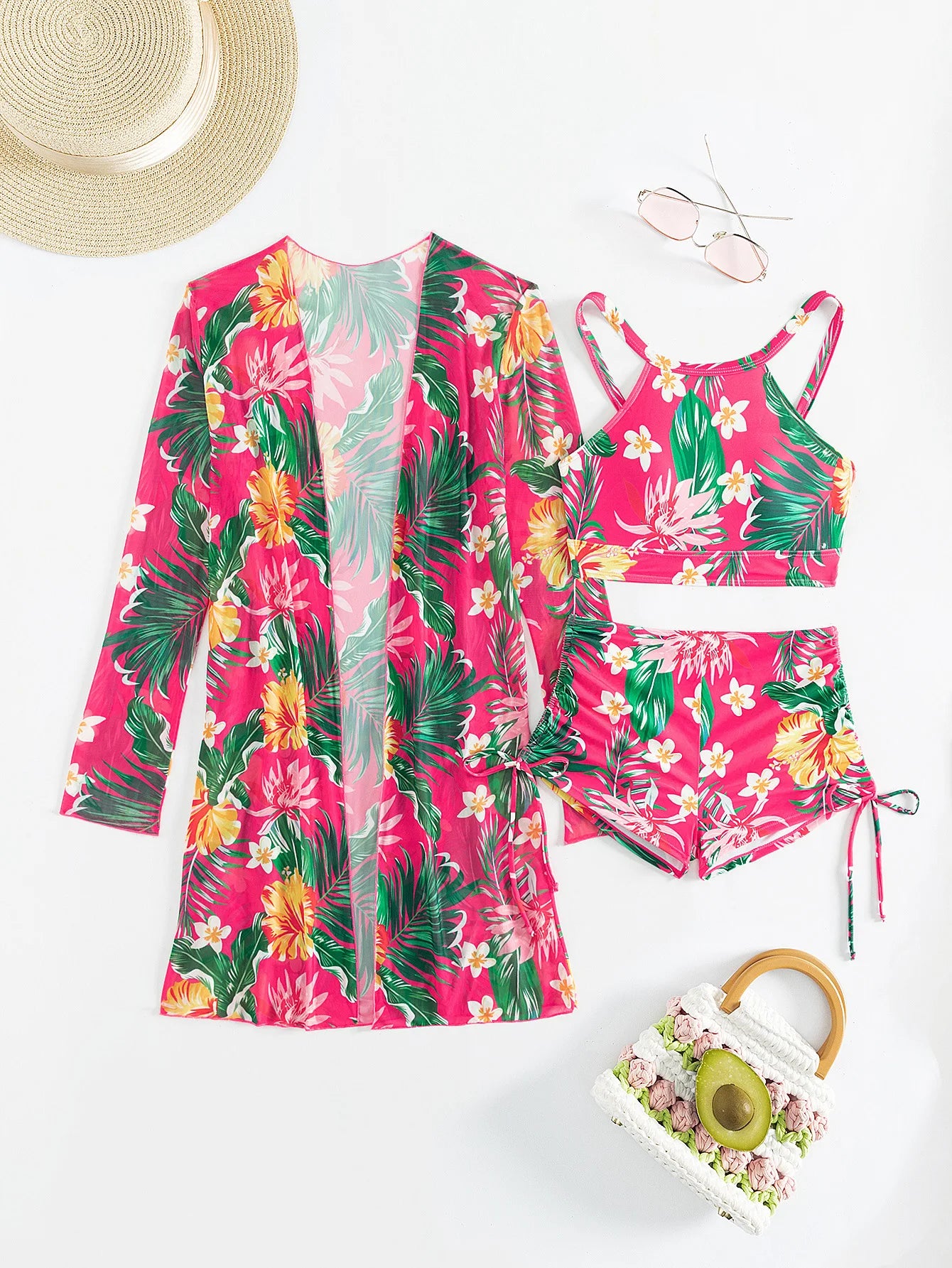 Push Up Beach Wear Three-Piece Bathing Suits