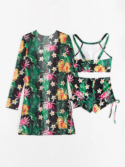 Push Up Beach Wear Three-Piece Bathing Suits