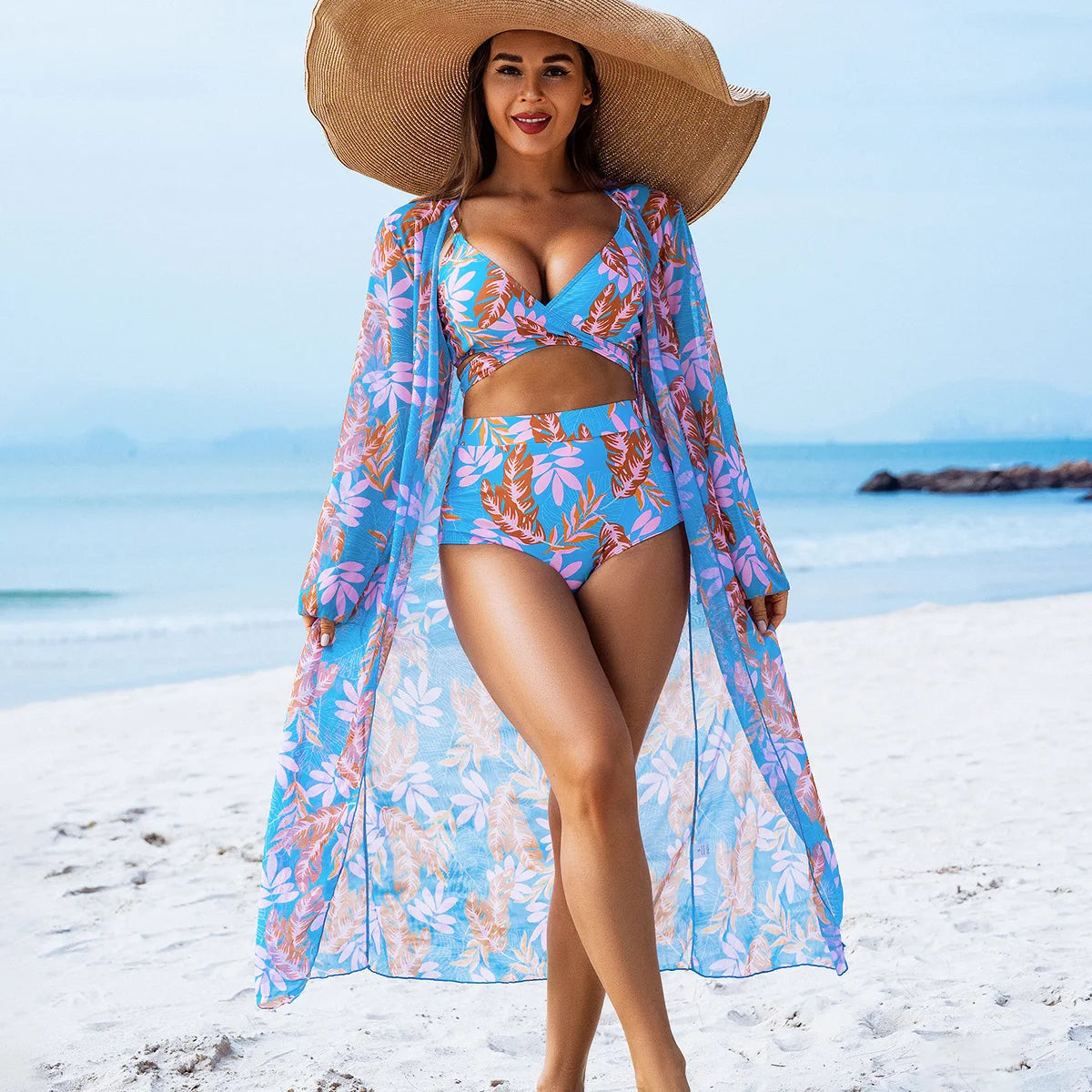 Women's Three-Piece Sexy Bikinis Swimsuits