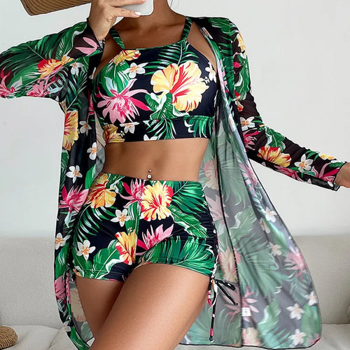 Push Up Beach Wear Three-Piece Bathing Suits