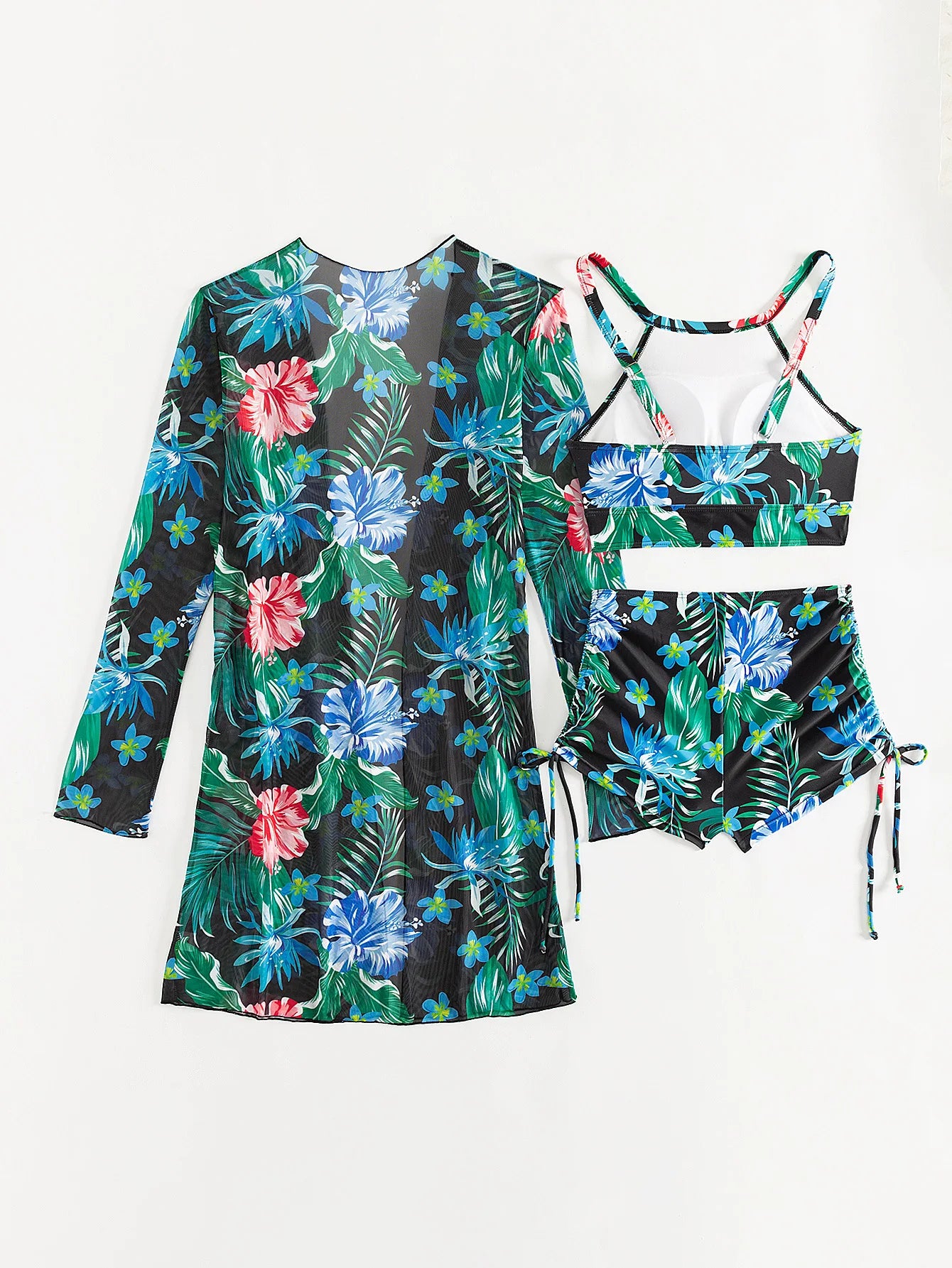 Push Up Beach Wear Three-Piece Bathing Suits