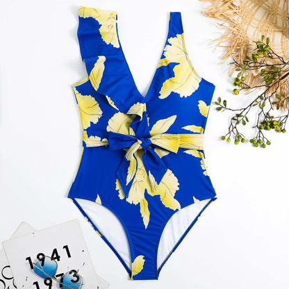 One Piece Summer Print Swimsuit