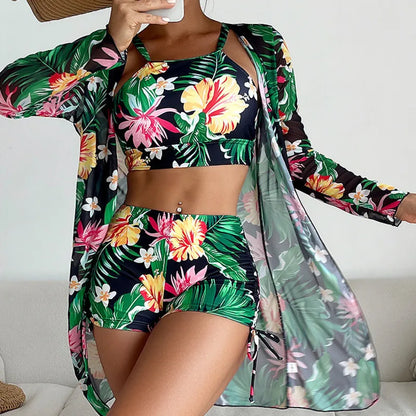 Push Up Beach Wear Three-Piece Bathing Suits