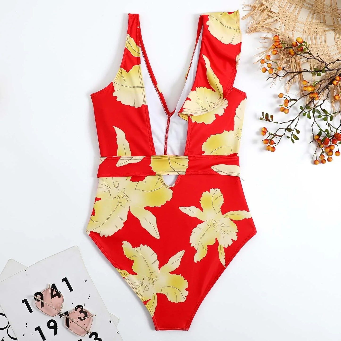 One Piece Summer Print Swimsuit
