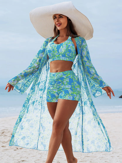 Women's Push Up Three-Piece Beach Suit