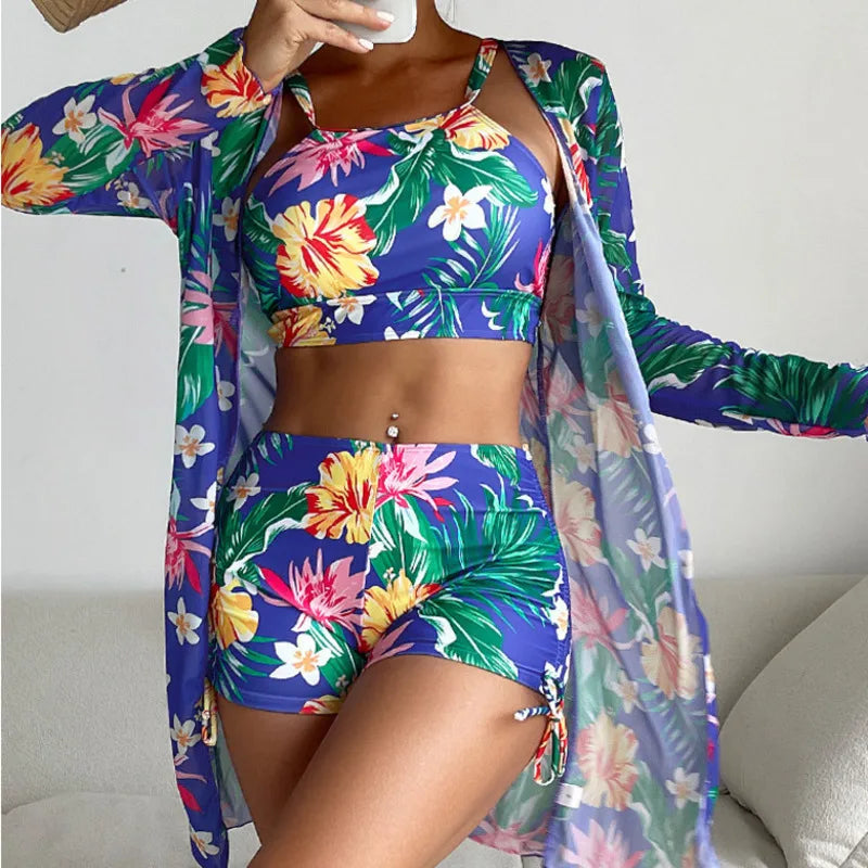 Push Up Beach Wear Three-Piece Bathing Suits
