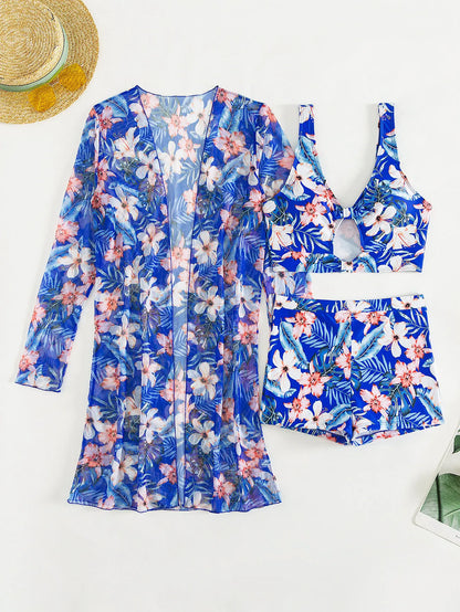 Push Up Floral Printed Swimsuit Set