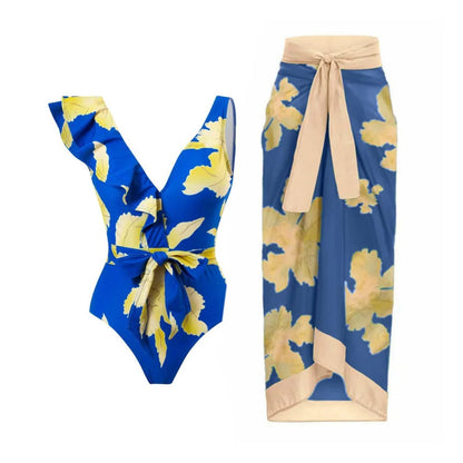 One Piece Summer Print Swimsuit